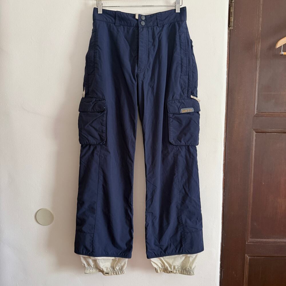 Y2K Vintage Burton Navy Blue Cargo Snowboard Pants Small Infinite Carve